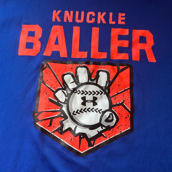 Under Armour Blue and Orange Short Sleeve Tee - Picture 2 of 4
